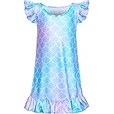 Fiodrimy Girls Nightgowns Unicorn Sleepwear Night Sleep Dress Pajamas Little Kids Toddler Soft Nightgown
