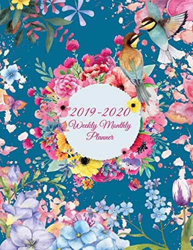 2019-2020 Weekly Monthly Planner: Colorful Art Flowers, 8.5" x 11" Two year Planner Academic 2019-2020 Calendar Book Weekly Monthly Planner, Agenda ... Journal Notebook (24 Months Calendar Planner) Paperback – 18 Jul 2018