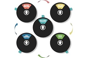 Door Hanger Sign, Do Not Disturb, Welcome Please Knock, Out of Office, Back Soon And In A Meeting Sign, Perfect Partner for H