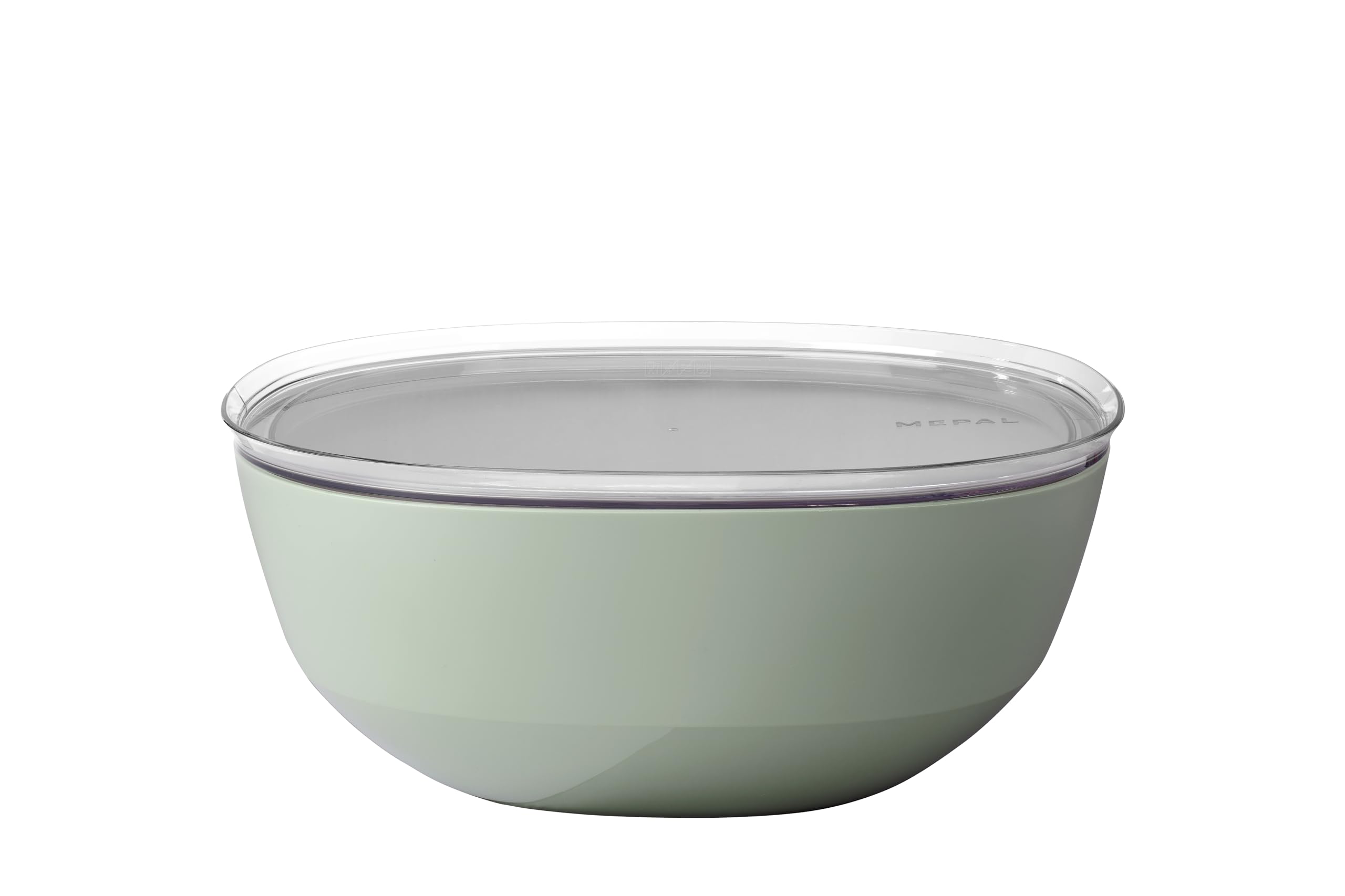 Mepal - Serving Bowl with lid Silueta - Dishwasher & Microwave Resistant - Salad Bowl - Tapas Bowls - Tableware - 5000 ml - Nordic sage