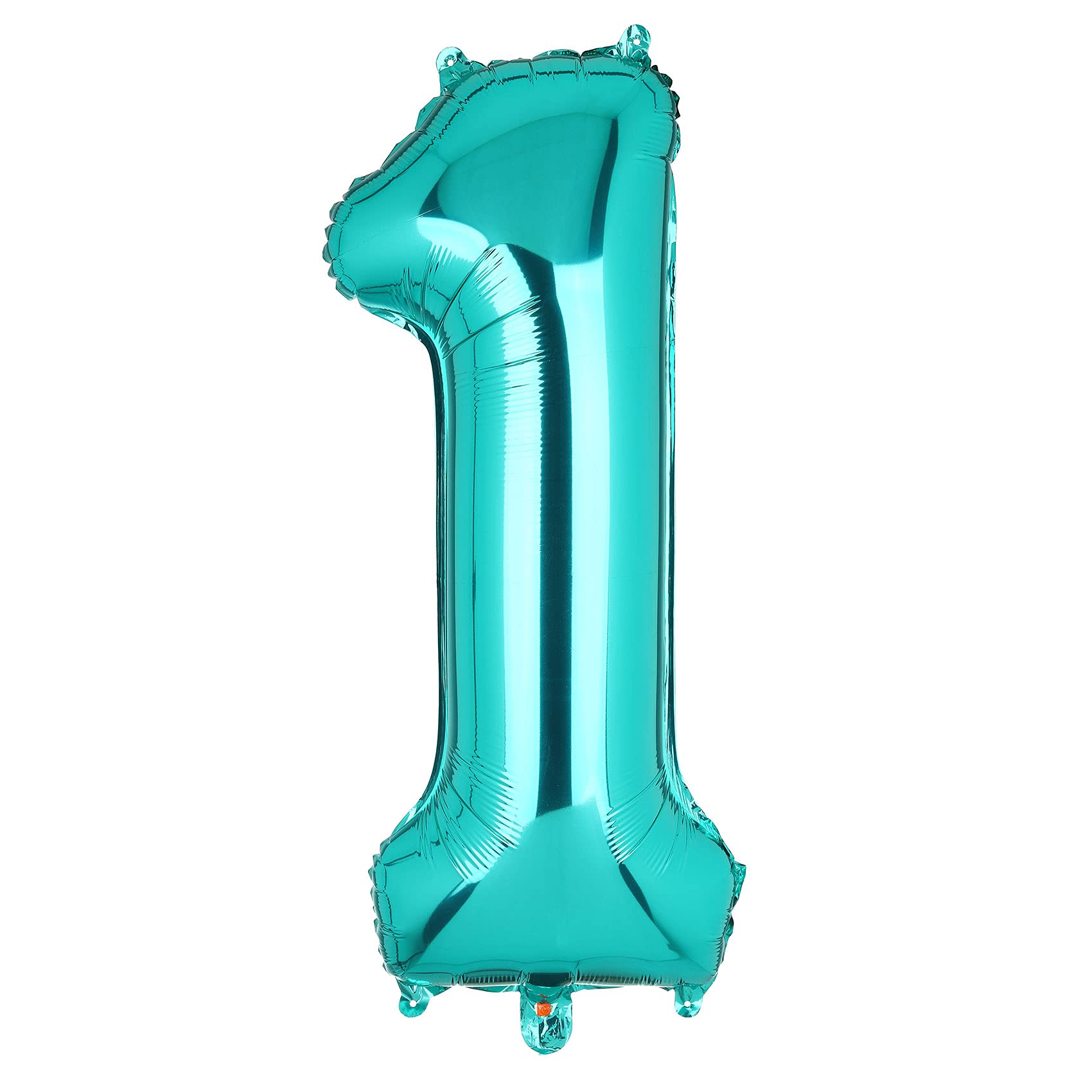 40 Inch Large Teal Number 1 Mylar Balloons Giant Turquoise Helium Foil Balloon for Birthday Party Supplies Decoration