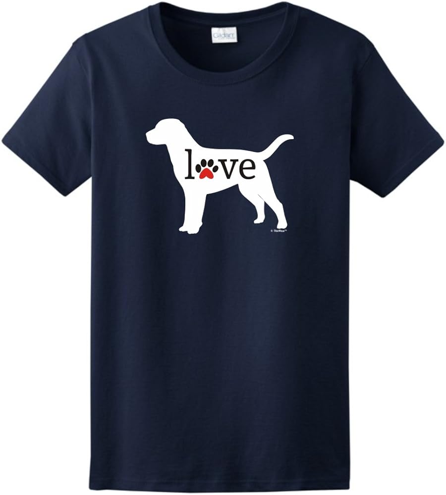 Labrador Retriever Love Dog Paw Prints T Shirt 8180 Jznovelty