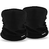 Havccdi Kids Winter Neck Warmer, 2pcs Fleece Neck Gaiter Ski Mask for Boys Girls Windproof Face Cover Scarf for Cold Weather