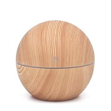 Amazon Com Konxxtt 130ml Wood Grain Spherical Air Aroma Essential Oil Diffuser Led Ultrasonic Aroma Aromatherapy Humidifier For Yoga Sleep Beauty