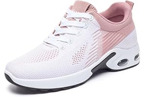 Padgene Womens Sneakers Air Cushion Running Shoes Lightweight Tennis Walking Shoes Mesh Breathable Gym Work Fashion Sneakers Athletic Comfortable Casual