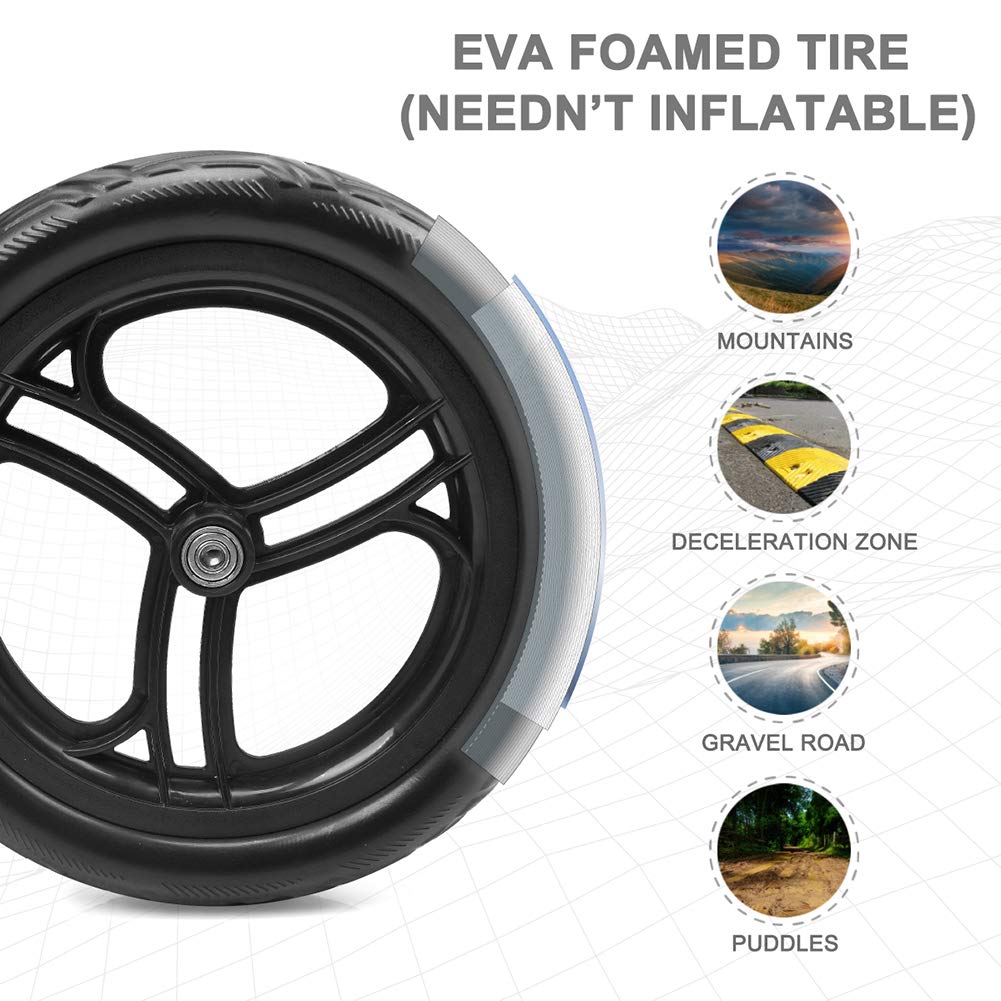 Glaf 12 inches Kids Balance Bike No Pedal Bicycle Walking Bicycle Children Toddler Balance Bike for Kids Adjustable Handlebar and Seat Training Running Bicycle for Ages 17 Month-5 Years Old (Red)