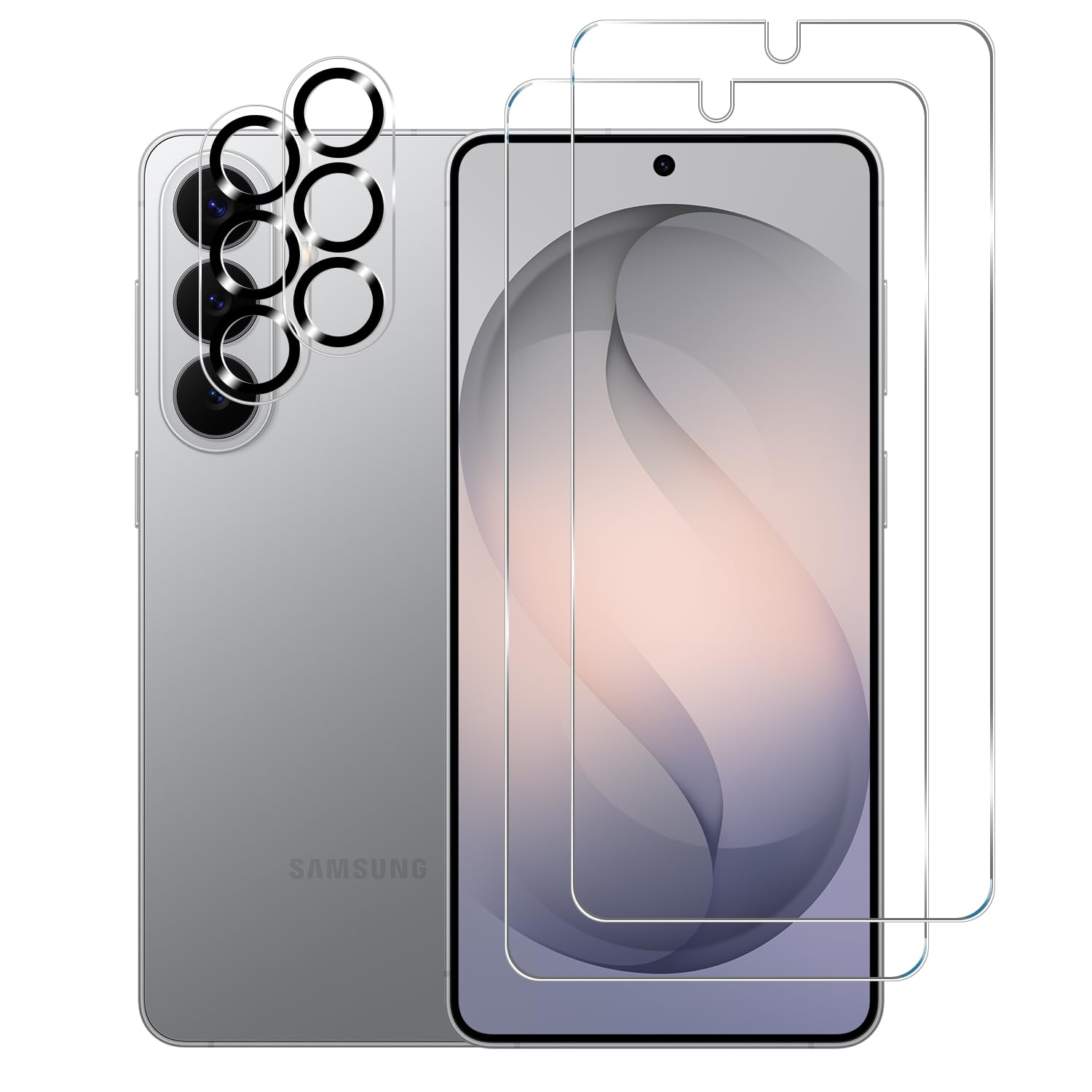 Galaxy S26 Plus Tempered Glass Screen Protector + Camera Lens Protector [2 + 2 Pack][Case Friendly][Anti-Scratch][Ultrasonic Fingerprint Unlock] HD Protective Film for Samsung Galaxy S26 Plus