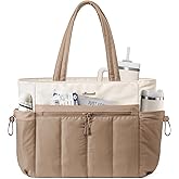 LOVEVOOK Puffer Laptop Bag for Women, Ultra-Lightweight Work Bag Tote w/Organized Compartments, 15.6/17.3“, for Travel&Work