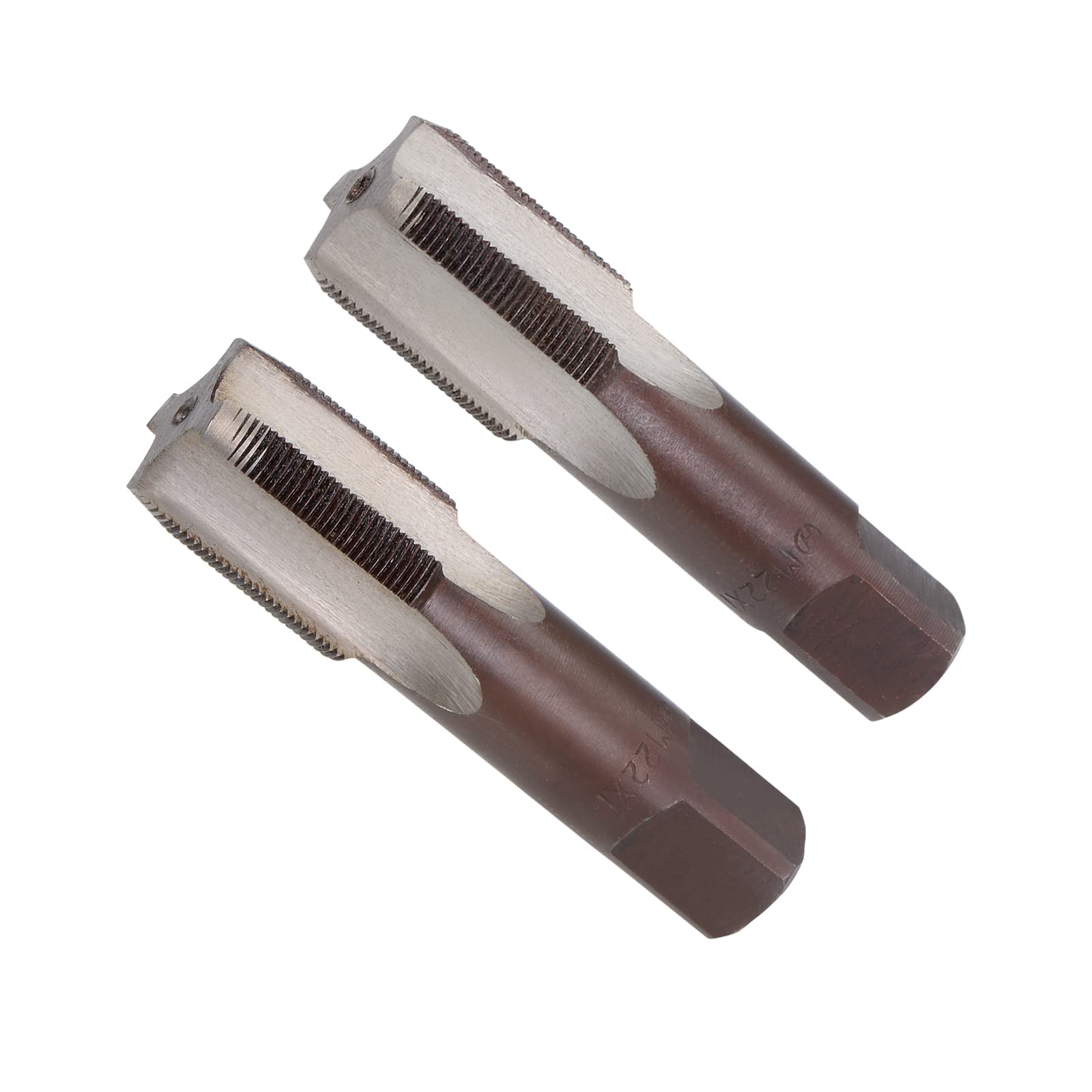 CoCud Hand Threading Taps, M22 x 1 Thread, Metric Alloy Tool Steel Screw Tapping Taper Bottom Tap - (Applications: for Machine Thread Repair), 1-Pair — image 1
