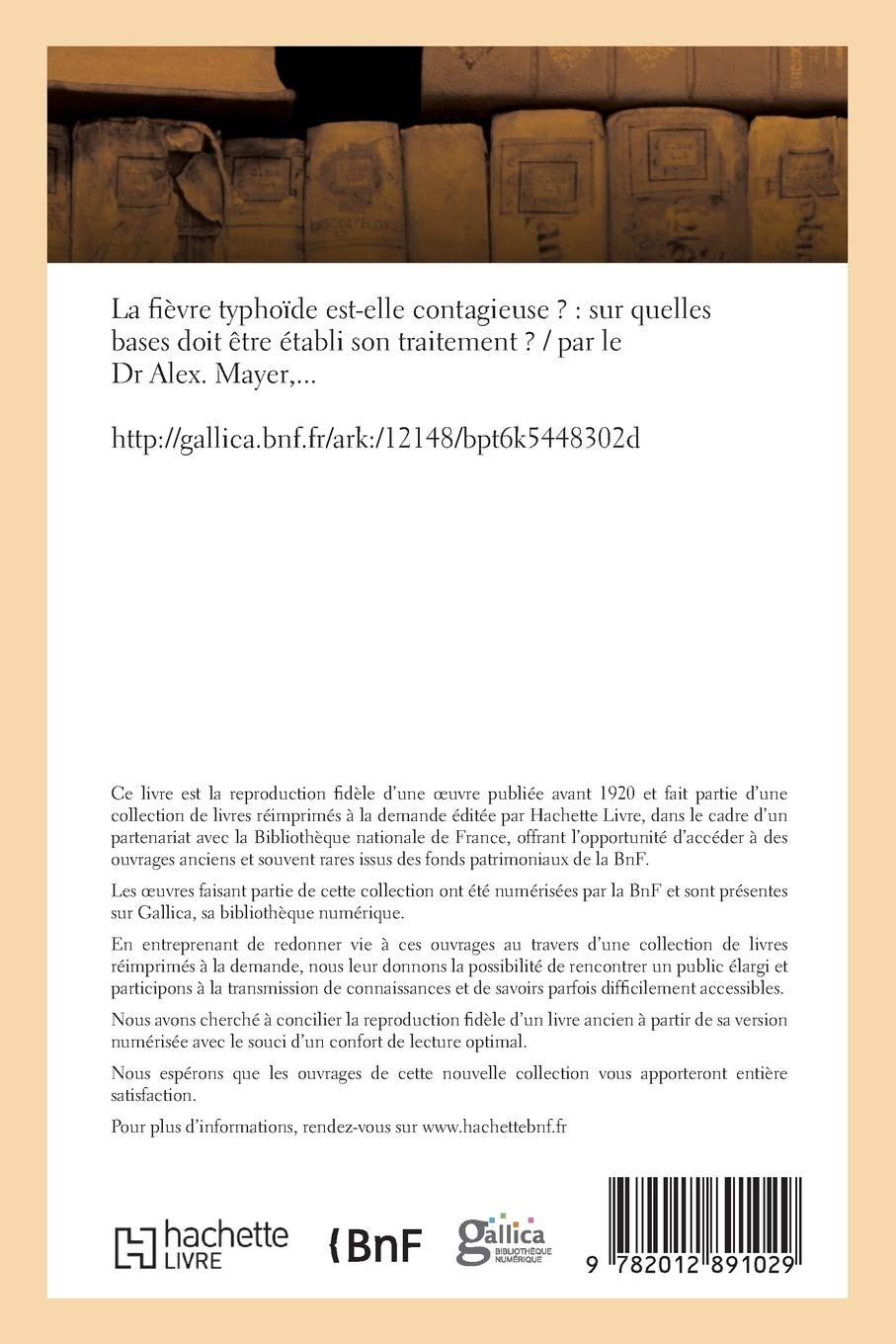 La Fievre Typhoide Est Elle Contagieuse Sur Quelles Bases Doit Etre Etabli Son Traitement Sciences French Edition Mayer A 9782012891029 Amazon Com Books
