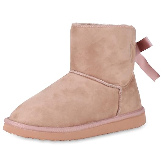 SCARPE VITA Damen Stiefel Schlupfstiefel Warm Gefüttert