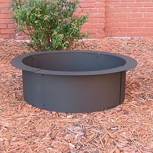 Sunnydaze Wood Burning Outdoor Fire Pit Ring/Liner Heavy Duty DIY Above or In Ground Fire