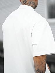 GORGLITTER Men's Crewneck T Shirt Letter Graphic