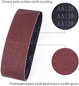 STEBRUAM 100 x 610 mm Sanding Belts 15 Pcs 80/120/150/240/400 Grains view 5