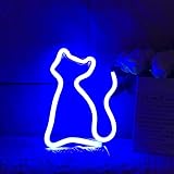 QiaoFei Cute Neon Light,LED Cat Sign Shaped Decor Light,Marquee Signs/Wall Decor for Christmas,Birthday Party,Kids Room, Livi