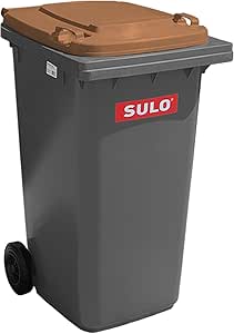 Cubo de basura 2 ruedas, contenedor a basura SULO 240 litros gris con