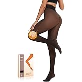 Arkim Fleece Lined Tights (S/M/L),One Center Seam Line Crotch, Fleece Lined Leggings Women, Thick Fleece Women's Sheer Tights