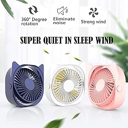 USB Desk Fans Small Quiet - Mini Cute Desk Fan USB
