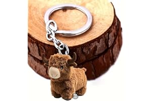2D Acrylic Highland Cow Charm Pendant - Cute Zinc Alloy Gift for Lovers/Relatives/Friends | Valentine's/Christmas/Halloween |