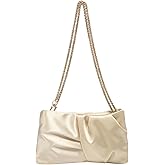 GORGLITTER Women's Evening Bag Wedding Party Prom Handbag Small Dressy Formal Purse Pleated Satin Clutch