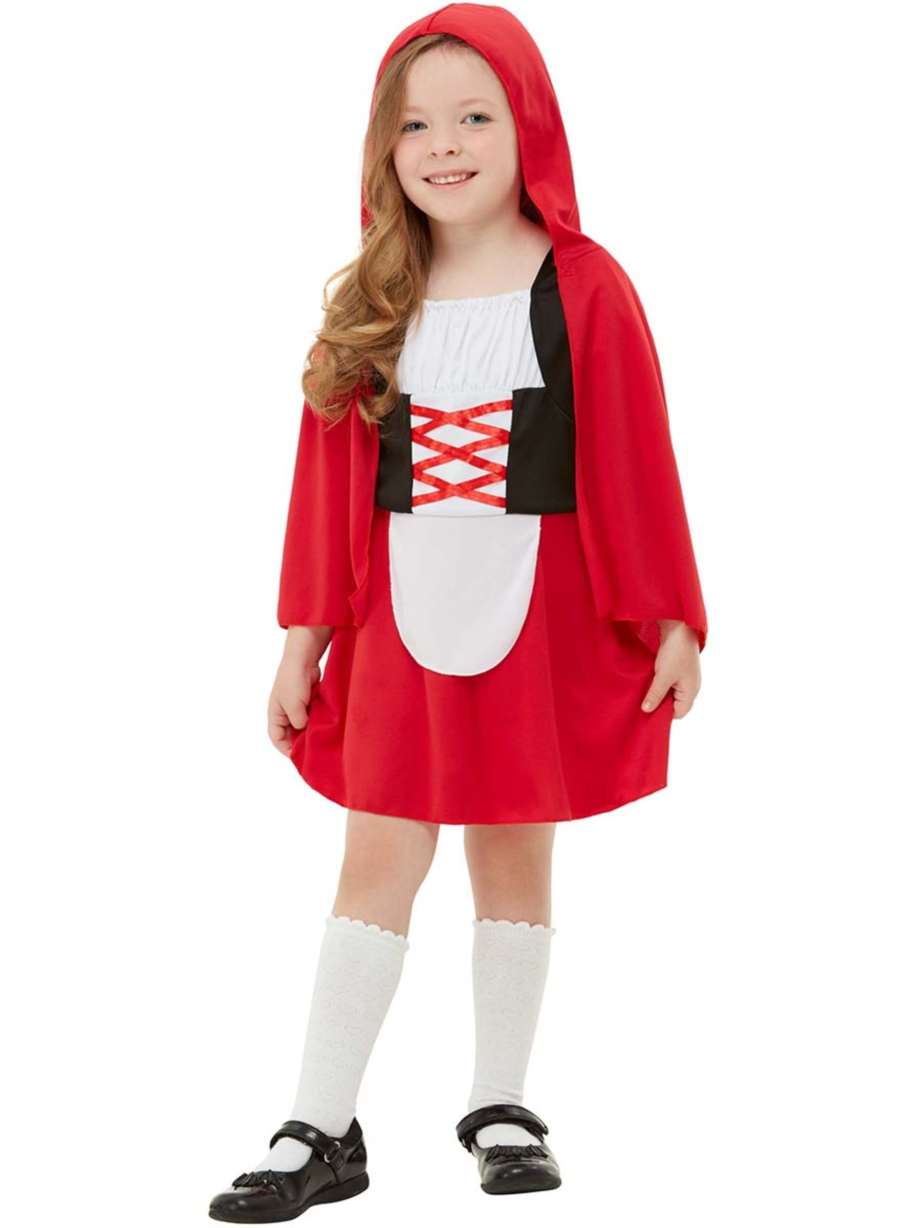 Funidelia | Little Red Riding Hood costume for girl Little Red Hood, Wolf, Tales - Costumes for kids, accessory fancy dress & props for Halloween, carnival & parties - Size 3-4 years - Red