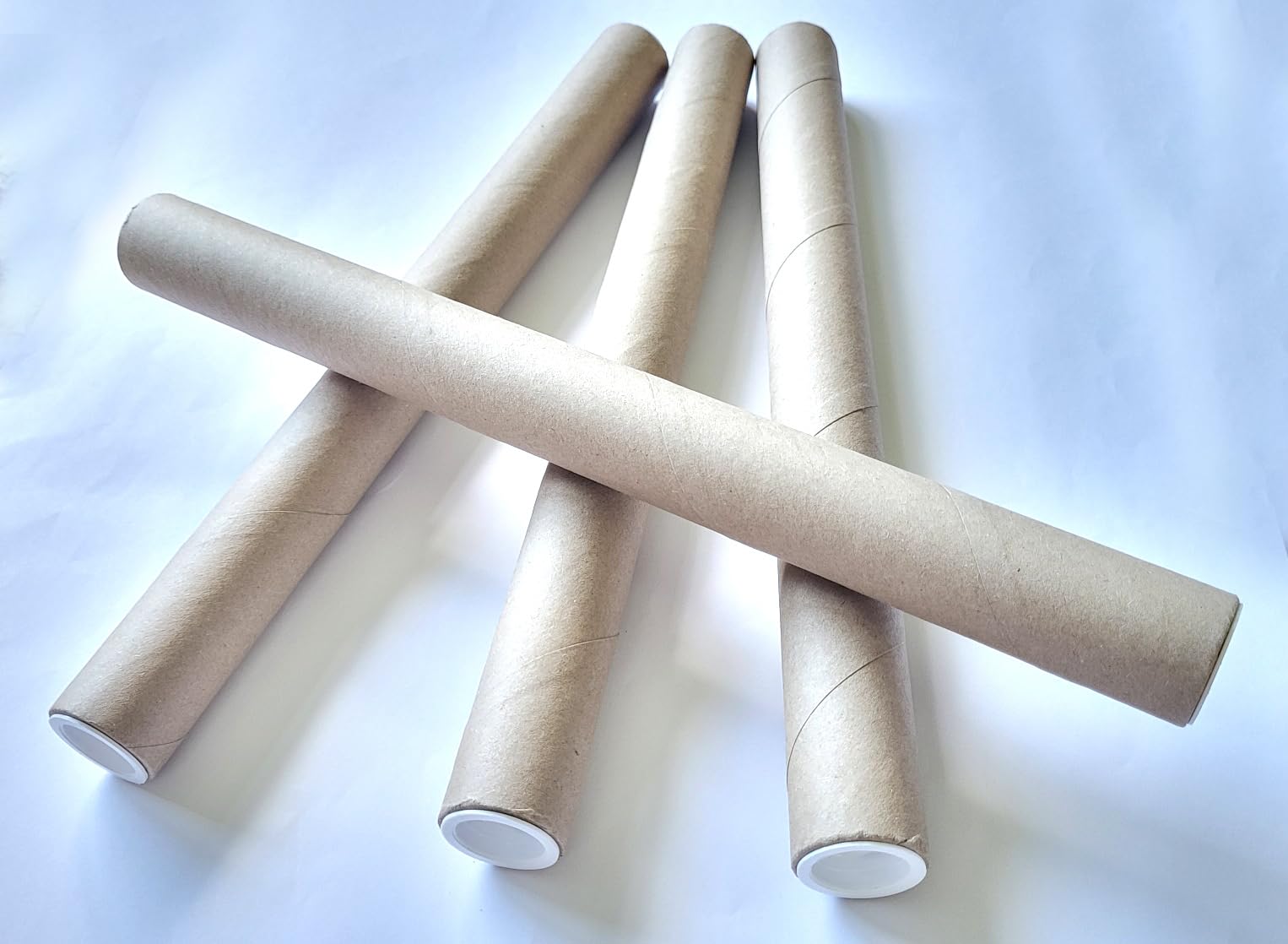 ShieldUp Strong Cardboard Postal Tubes | 25mm Diameter by 330mm Long | Pack of 4