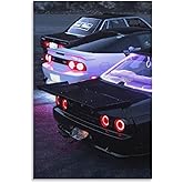 Jdm Car R35 Fast Sports Street Car Posters & Prints Car Canvas Wall Art Living Room Decor for Men Aesthetic Paintings Pictures Wall Decor Framed Unframed 12x18inch(30x45cm)
