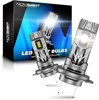NOVSIGHT H7 LED Headlight Bulbs 90W 30000LM 6500K IP68 Pack of 2