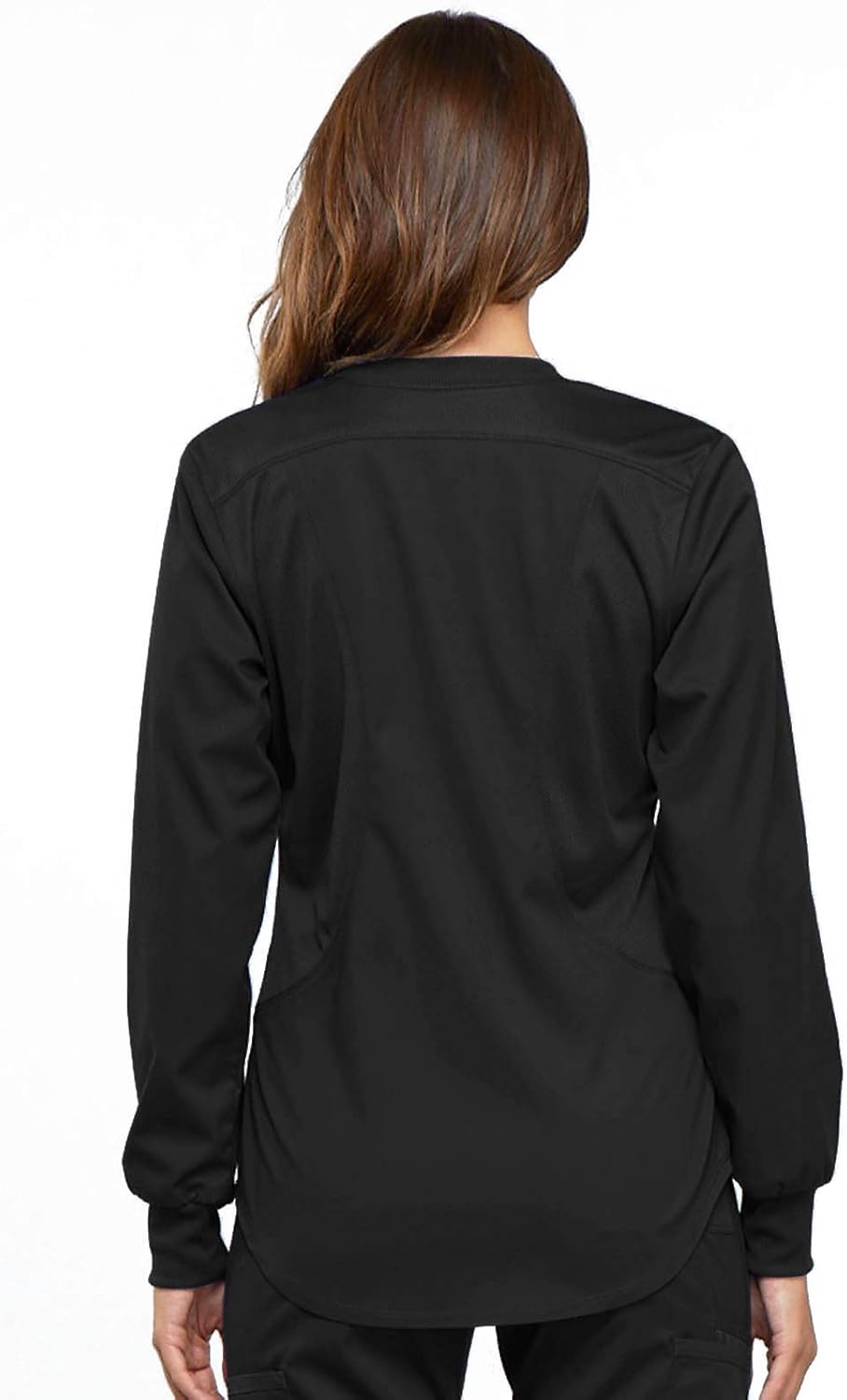 Cherokee Luxe Sport Women's Zip Front Warm-up Scrub Jacket: Clothing