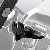 JCTRIWAY CD Slot Car Grips Phone Holder,CD Slot Phone Holder for Popsocket,Car Mount for Pop Socket Compatible with Magsafe Wallet, Black