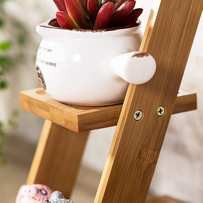 Puesto de plantas Mini soporte de flores de escritorio, soporte de ...