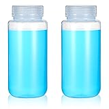 2 Pcs 16oz/500ml Plastic Sample Bottles Wide Mouth