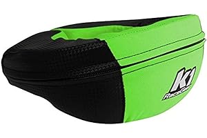 K1 RACEGEAR K1 Race Gear 15-NEC-CAV-A Neck Protector Brace (Carbon/Green, Adult)