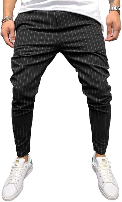 tall striped trousers