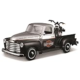 Maisto 1:24 Harley Davidson '48 FL Panhead + 1950 Chevrolet 3100 Pickup Diecast Vehicle Set