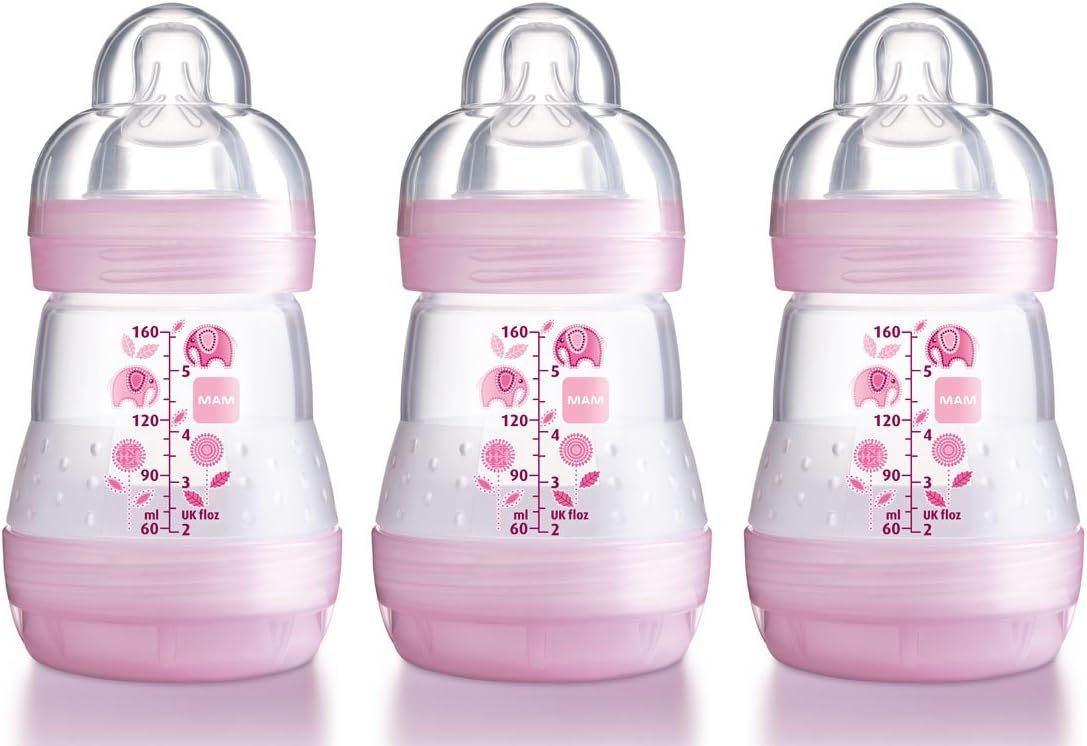 mam baby bottles pink