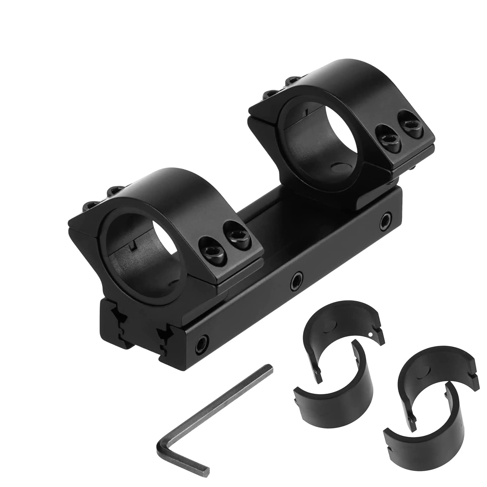 ToopMount Universal Scope Mount Ring 30mm 1" 25.4mm Base width 20mm Picatinny Rail 11mm Dovetail Rail Integrated Mount Base Low Scope Ring Outdoor Activities