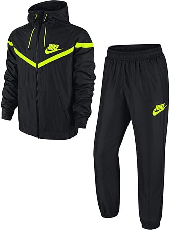 black and green nike tracksuit