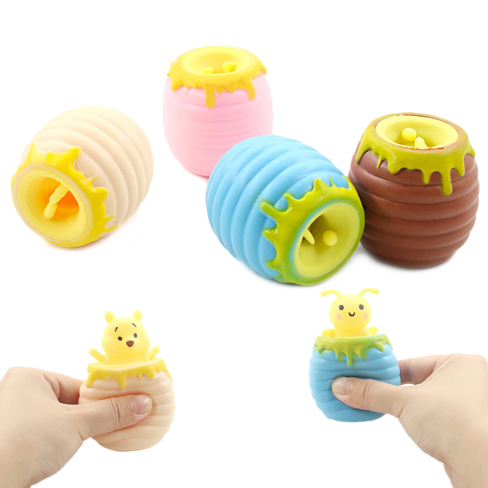 Photo 1 of 4 Pack Christmas Squeeze Surprise Toys - Kawaii Pop Up Sensory Poppers for Kids Ages 4-12, Stocking Stuffers & Xmas Gift Party Favors.