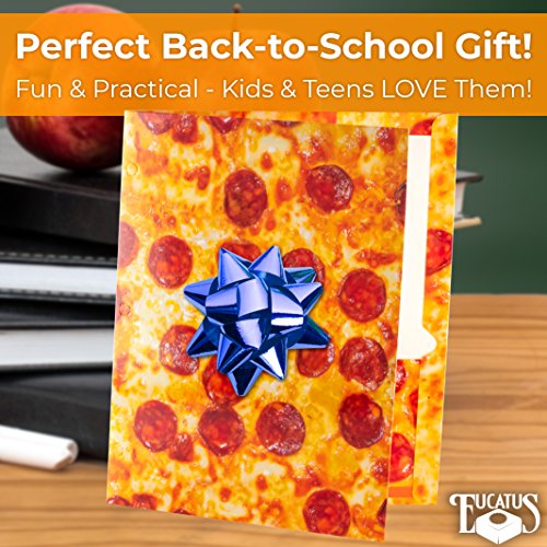 image for Eucatus Premium 2 Pocket Laminated Folders 6 Pack. Our 3 Hole, 12.5 x 