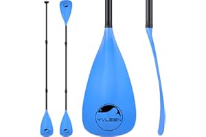 YVLEEN SUP Paddle Board Paddle，Stand up Paddleboard Paddles Adjustable Aluminum 4-Piece Floating Kayak Paddle，Convertible Paddle