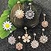 BodyJ4You Belly Button Ring Flower White Created-Opal Stone Aurora CZ 14G Navel Banana Steel Bar