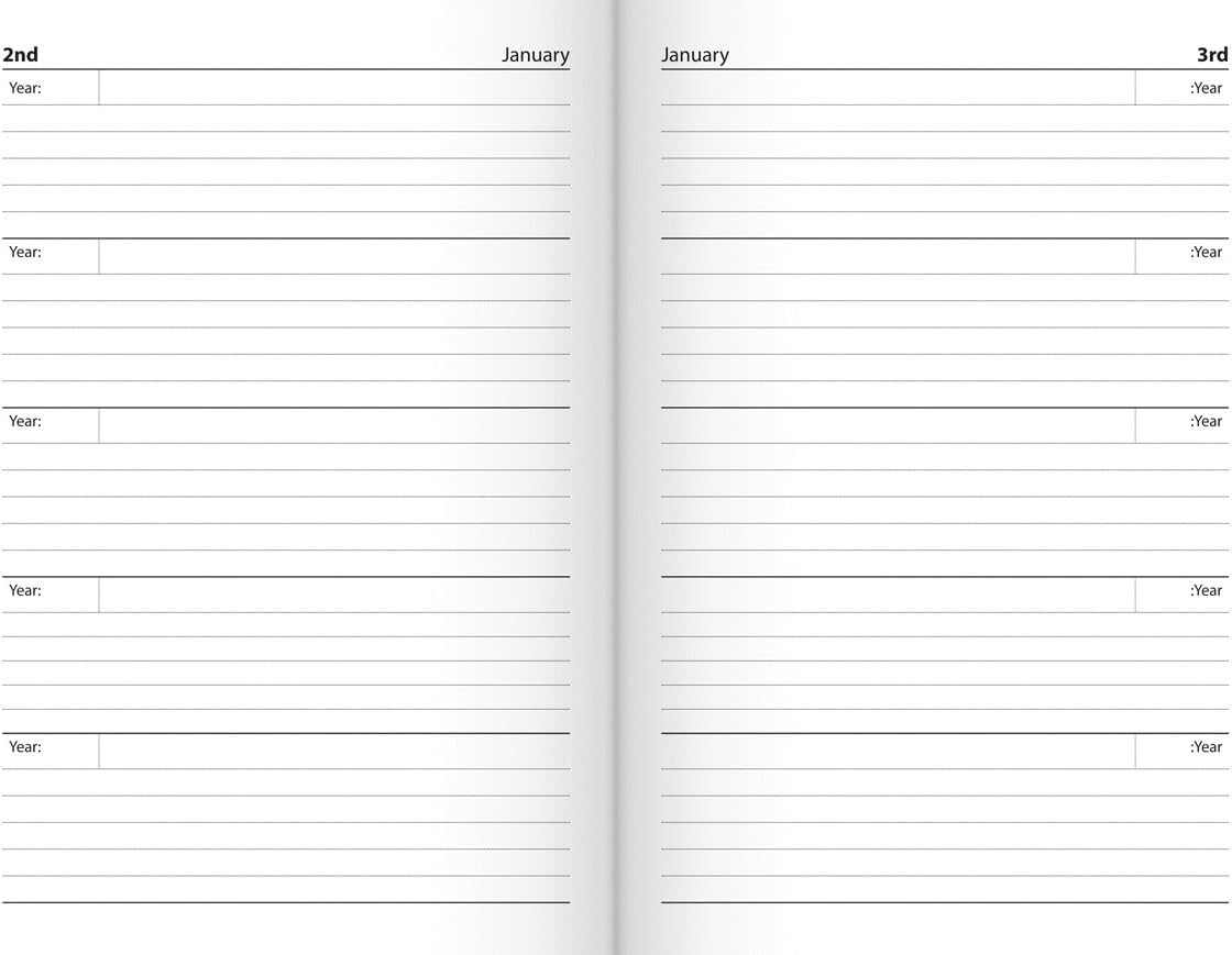 Tallon A5 5 Year Diary (ASSORTED), random colour will be sent - Image 3
