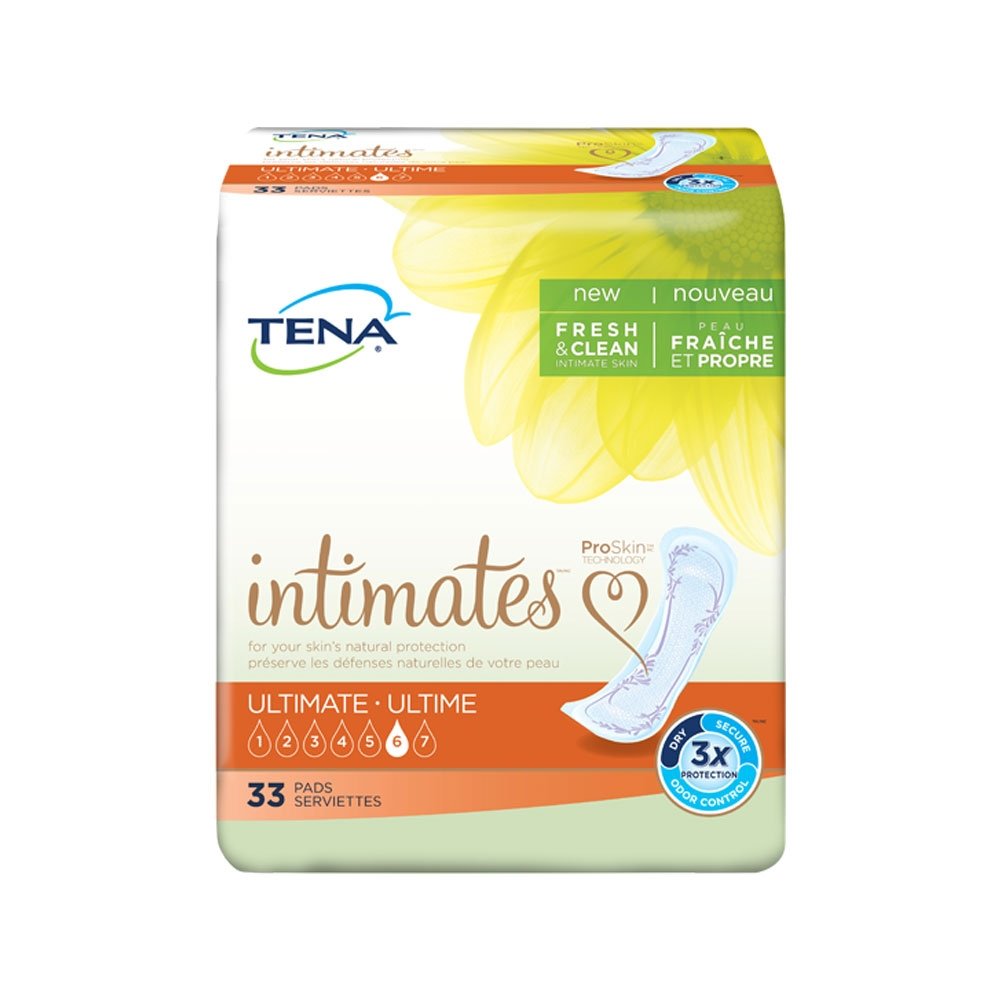 TENA Intimates Ultimate Pads, Heavy 16 Inch Bladder Control Pads, 54305 - Pack of 33