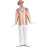 Men's Mary Poppins Bert Costume Jacket - Includes Jacket, Hat, Bow-Tie, Pants, Gloves