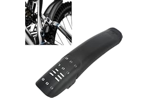 Tissting Bike Mudguard for 26/27.5/29 Inch MTB Road Bike, Black Front Rear Universal Bicycle Fender Extended Lightweight Moun