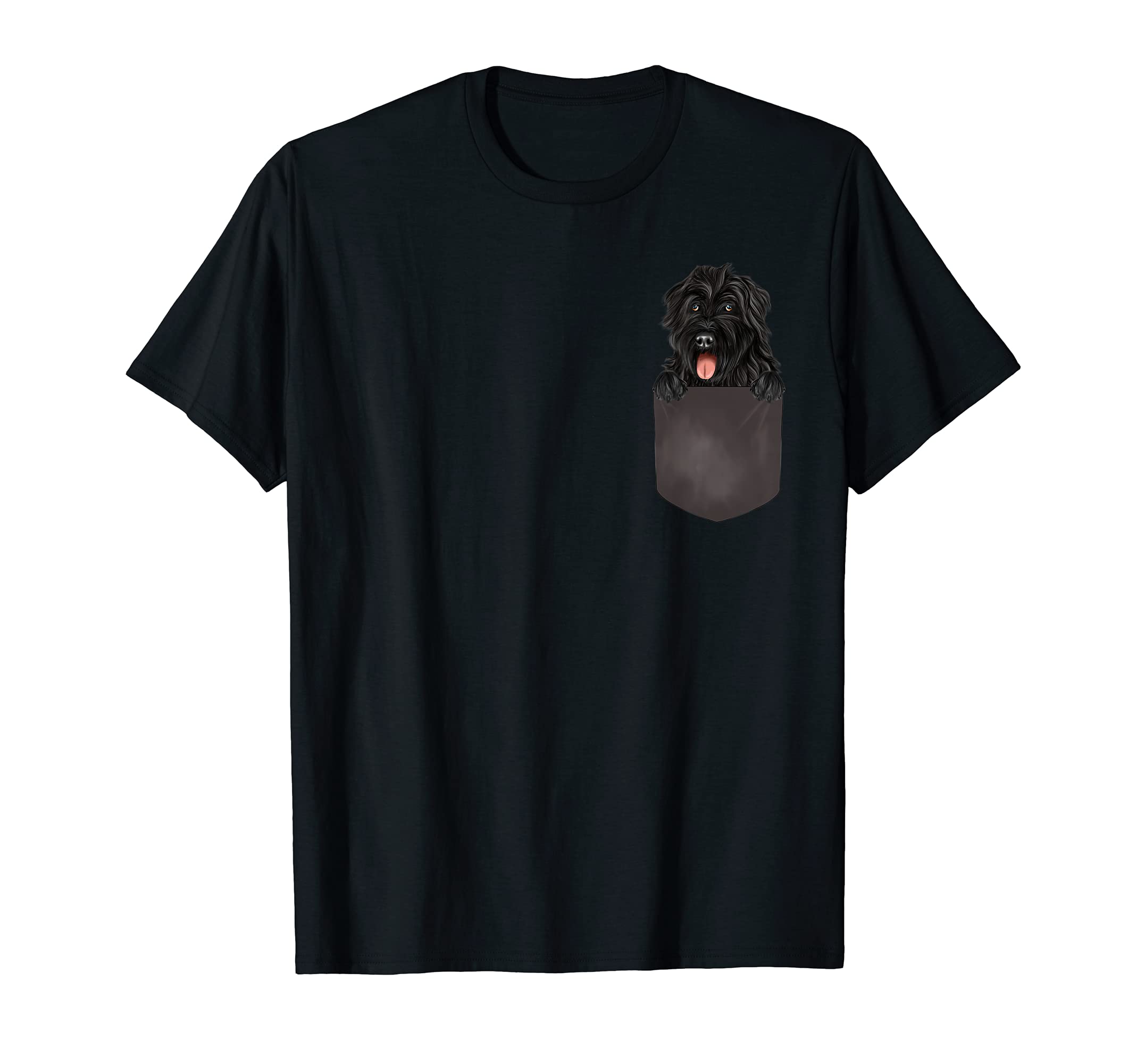 Dog In Pocket Funny Dog Lover Bouvier des Flandres T-Shirt
