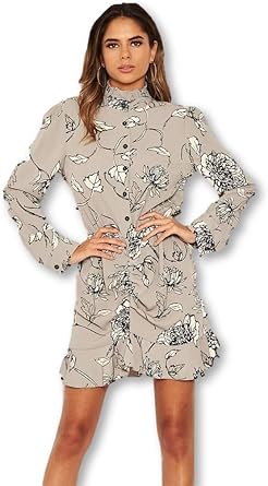 ax paris grey floral dress