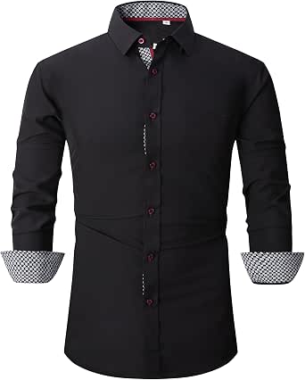 FANCIER Mens Dress Shirts Easy Care 