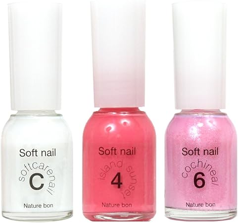 Amazon 胡粉ネイル C ケアートップコート 4 珊瑚 アイランドサンセット 6 コチニール キラキラ薄ピンク 合計3本セット ワンデイ ネイルc46 Nature Bon トップコート 通販